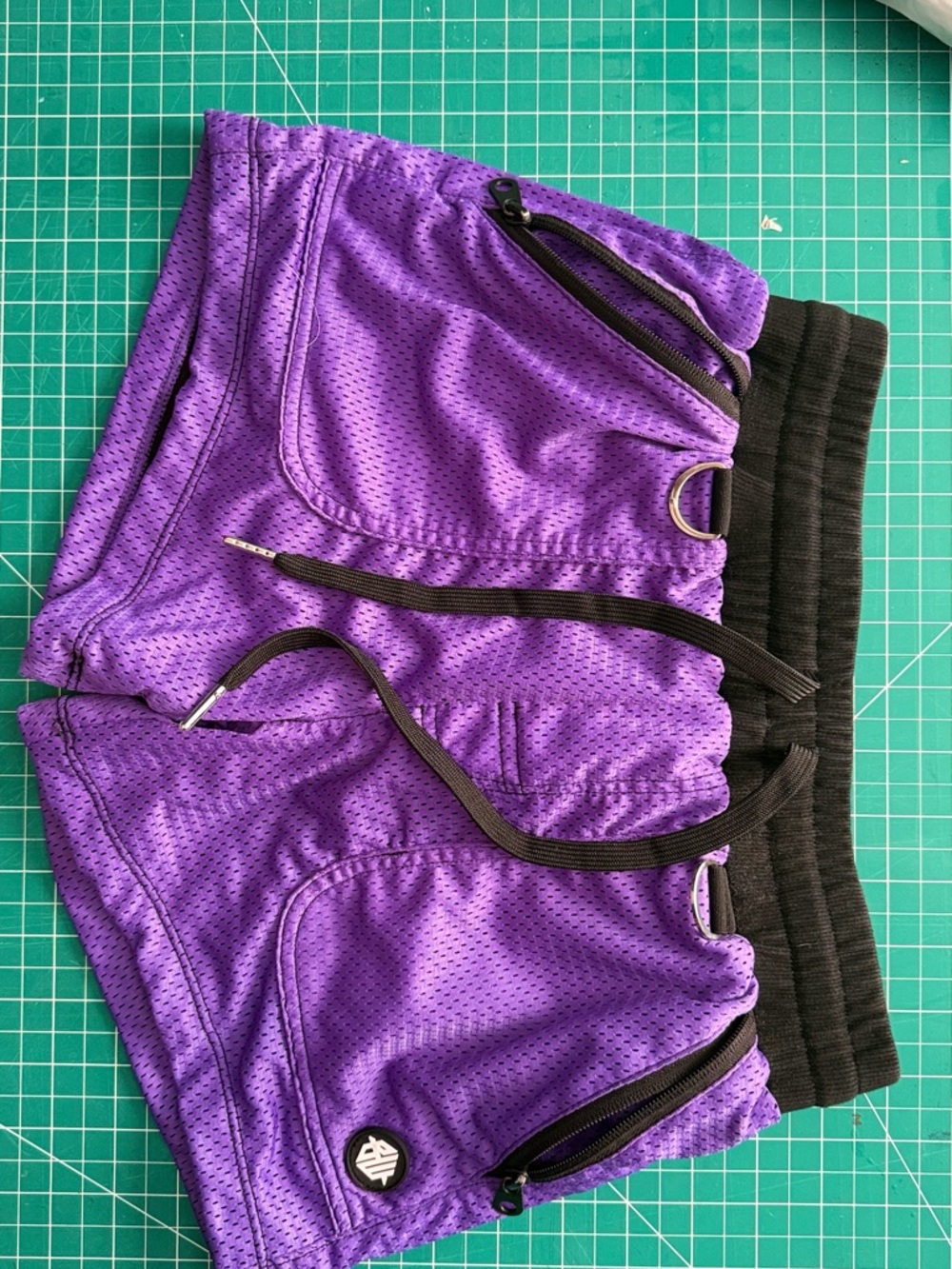 Breedwell Men's Athletic Purple Training Shorts with Drawstring Waist - Picture 7 of 7